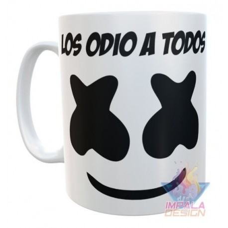 Taza Marshmello Los Odio A Todos En Serio Cerámica