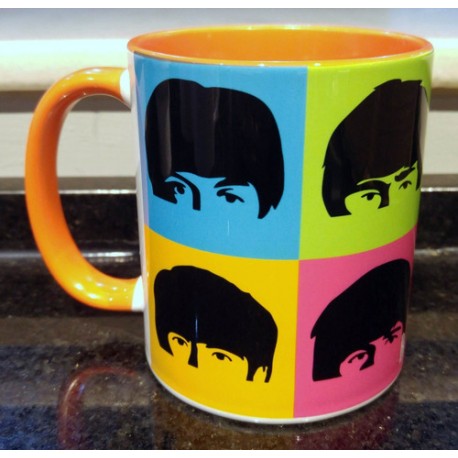 The Beatles Pop Art Taza Interior Naranja