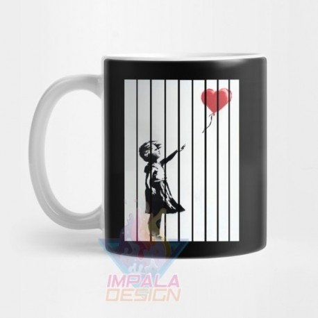 Taza Cerámica Banksy Artista Callejero Mural Urbano Mod 01