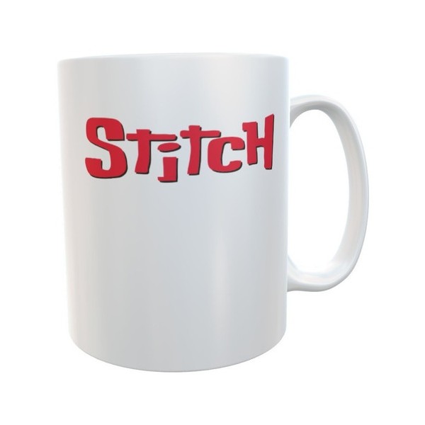 Taza cerámica personalizada Stitch dibujando corazones