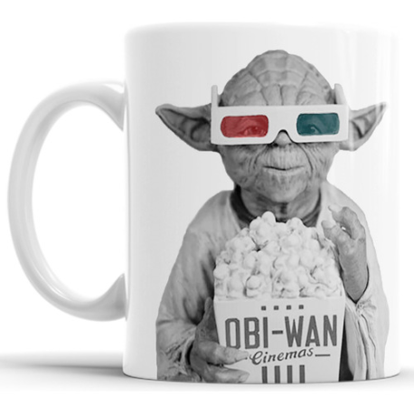 665985-MLA76068024515_042024,Taza De Cerámica Maestro Yoda Star Wars Obi Wan Cinemas 3d