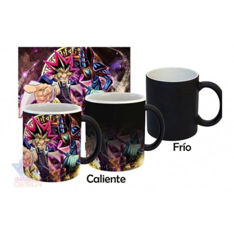 Taza Mágica Yu Gi Oh Mago Obscuro Cerámica Termosensible