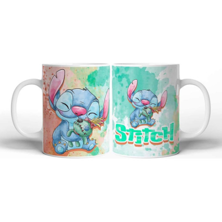 912846-MLA76660633856_062024,Taza De Cerámica Stitch Stich Lilo Peludo Familia Modelo 02