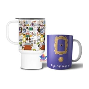 Combo Friends Taza Cerámica Y Jarro Térmico Collage Cuadro