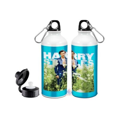 Botella Harry Styles Doble Tapa Deportiva Aluminio Mod 04