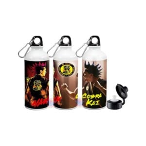 Botella Deportiva Cobra Kai Serie Karate Hawk Halcón 2 Tapas