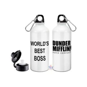 Botella The Office World Best Boss Deportiva Aluminio 2 Tapa