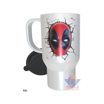 Jarro Térmico Deadpool Comic Logo Plástico