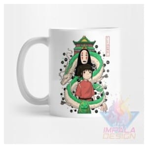 Taza El Viaje De Chihiro Anime Haku Kaonashi Cerámica Mod1