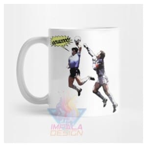 Taza Maradona Diego Armando La Mano De Dios Cerámica
