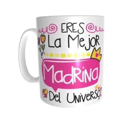 Taza Cerámica Importada Madrina Regalo La Mejor Del Universo