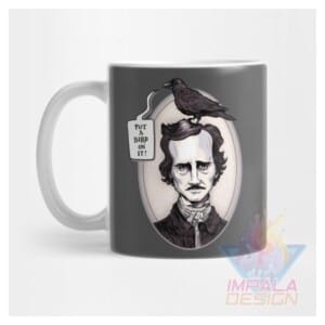 Taza Edgar Allan Poe Escritor Poeta Terror Cerámica Mod05