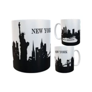 Taza Ciudades New York London Tokyo Paris Cerámica Importada