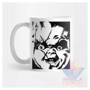 Taza Chucky Terror Cuchillo Muñeco Cerámica Childs Mod 06