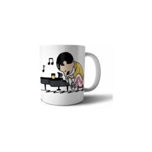 Freddie Mercury Taza De Cerámica Queen Cantante Piano