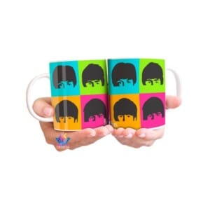 Taza Cerámica The Beatles Pop Art John Lennon Paul Mccartney