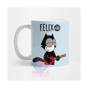 Taza Gato Felix Cat Gatito Gatitos Guitarra Cerámica