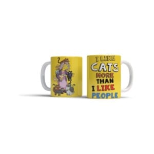 Taza Simpson Loca De Los Gatos Cerámica I Like Cats