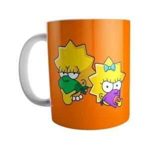 Taza De Cerámica Lisa Simpson Feminista Pañuelo Naranja