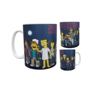 Taza Cerámica Stranger Things Simpsons