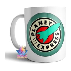 Taza De Cerámica Futurama Planet Express Logo Cartoon Tv