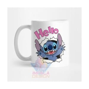 Taza Stitch Disney Ohana Hello Cerámica