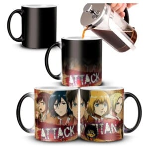 Taza Mágica Attack On Titan Levi Anime Termosensible Mod 03