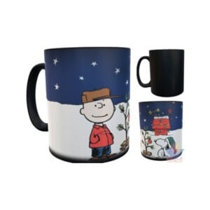 Taza Mágica Snoopy Charlie Brown Navidad Carlitos Cerámica