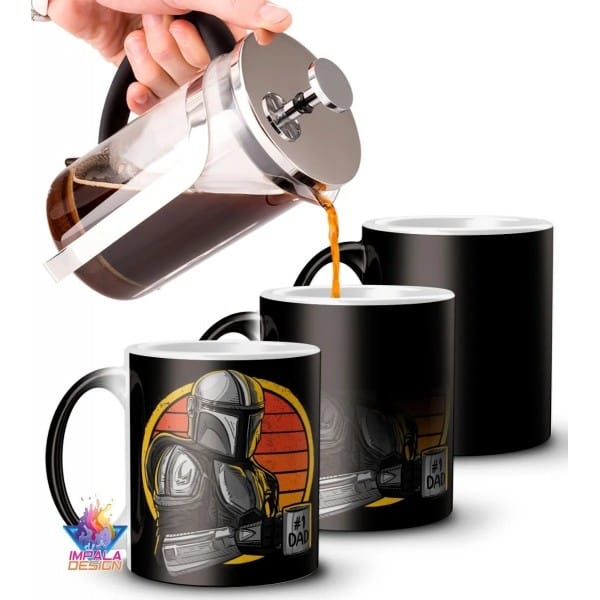 Taza Mágica Star Wars Mandalorian Baby Yoda Varios Modelos 3 Taza Mágica Star Wars Mandalorian Baby Yoda Varios Modelos