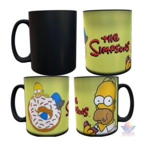 Taza Mágica Simpson Homero Donuts Donas Logo Cerámica