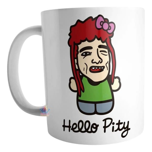 Taza Cerámica Hello Pity Alvarez Hello Kitty Intoxicados 1 Taza Cerámica Perro Meme This Is Fine Llamas Fuego