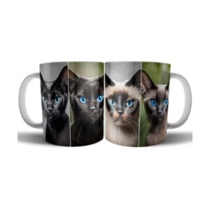 918307-MLA54872751969_042023,Taza Cerámica Gatitos Gatos Fotos Ojos Celestes Gato Negro