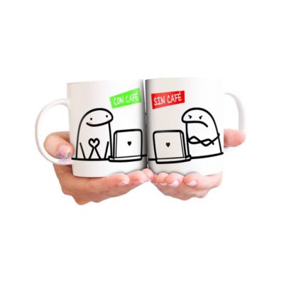 985707-MLA50548340711_072022,Taza Ceramica Flork Con Café Sin Café Desayuno Meme