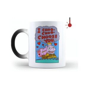 704313-MLM50699671085_072022,Taza Para Café Taza Mágica Cerámica Simpson Tren Valentin