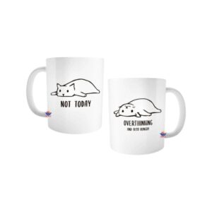 664045-MLA47598614174_092021,Taza Cerámica Gatitos Acostado Gato Moda Not Today (gatito)