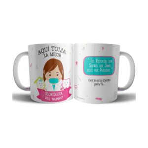 745733-MLA73371888522_122023,Taza Odontóloga Cerámica Profesiones Odontología Dientes