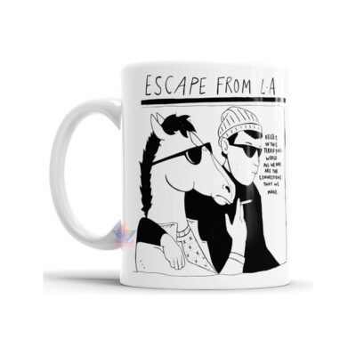 660961-MLA73993313411_012024,Taza De Cerámica - Bojack Horseman Escape From Los Ángeles