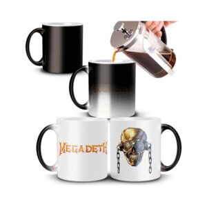 874156-MLA54980702835_052023,Taza Mágica Megadeth Banda Heavy Metal Logo Vic Rattlehead