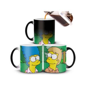 823760-MLA74590578200_022024,Taza Magica Simpson Homero Marge Jovenes Amor Primer Beso