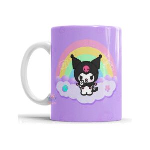 962175-MLA74679808895_022024,Taza Cerámica Kuromi My Melody Hello Kitty Personaje Punk M5