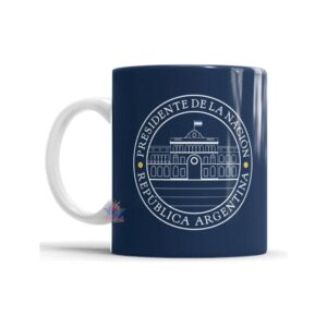 864094-MLA74066164870_012024,Taza Cerámica Logo Escudo Milei Presidente Argentina Casa