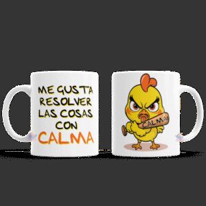 Taza Pollito Estresado Bate Calma Pollo Dormir Trabajo