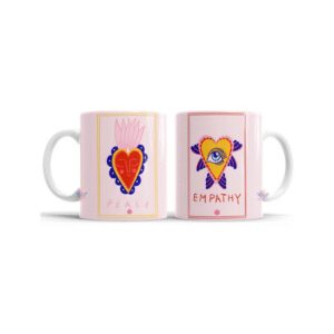751879-MLA75724214778_042024,Taza De Cerámica Cartas Tarot Corazon Paz Empatia Mod 06