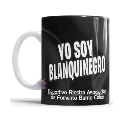 858180-MLA75502756152_042024,Taza De Cerámica Riestra Deportivo Blanquinegro Fútbol Copa