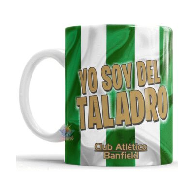 949035-MLA75502240152_042024,Taza De Cerámica Banfield Taladro Fútbol Argentina Escudo