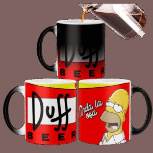 Taza Mágica Simpson Homero Anda La Osa Duff