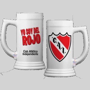 Vaso Jarra Chop Fernetero Chopera Cerveza Independiente Rojo