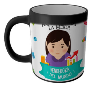 Taza Magica Aqui Toma El La Mejor Profesiones Regalo Familia VENDEDORA
