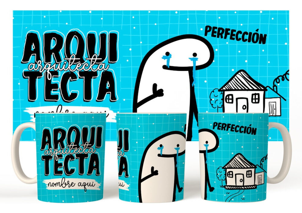 Taza Cerámica Flork Profesiones Trabajo Arquitecta - Image 2