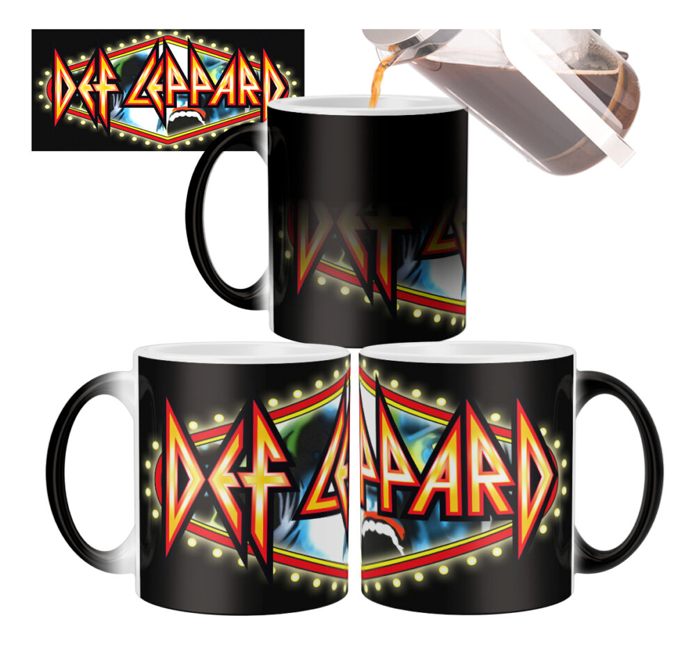 Taza Mágica Def Leppard Rock Roll Internacional Música Logo - Image 2